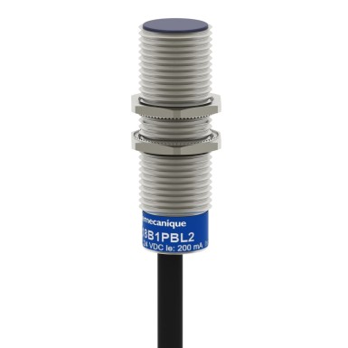 XS512BLNAL2 - Inductive proximity sensors XS, inductive sensor XS5 M12, L53mm, brass, Sn2mm, 12...48 VDC, cable 2 m - Schneider Electric - Inductive proximity sensors XS, inductive sensor XS5 M12, L53mm, brass, Sn2mm, 12...48 VDC, cable 2 m - Schneider Electric - 3