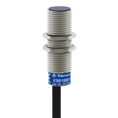 XS512BLNAL2 - Inductive proximity sensors XS, inductive sensor XS5 M12, L53mm, brass, Sn2mm, 12...48 VDC, cable 2 m - Schneider Electric - Inductive proximity sensors XS, inductive sensor XS5 M12, L53mm, brass, Sn2mm, 12...48 VDC, cable 2 m - Schneider Electric - 4