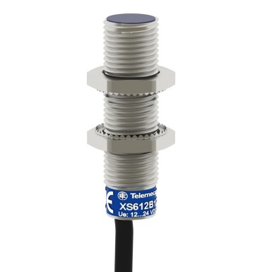 XS612B1DAL2 - Inductive proximity sensors XS, inductive sensor XS6 M12, L54mm, brass, Sn4mm, 12...48 VDC, cable 2 m - Schneider Electric - Inductive proximity sensors XS, inductive sensor XS6 M12, L54mm, brass, Sn4mm, 12...48 VDC, cable 2 m - Schneider Electric - 0