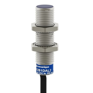 XS612B1DAL2 - Inductive proximity sensors XS, inductive sensor XS6 M12, L54mm, brass, Sn4mm, 12...48 VDC, cable 2 m - Schneider Electric - Inductive proximity sensors XS, inductive sensor XS6 M12, L54mm, brass, Sn4mm, 12...48 VDC, cable 2 m - Schneider Electric - 1