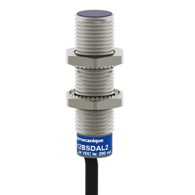 XS612B1MBL2 - Inductive proximity sensors XS, inductive sensor XS6 M12, L54mm, brass, Sn4mm, 24...240VAC/DC, cable 2 m - Schneider Electric - Inductive proximity sensors XS, inductive sensor XS6 M12, L54mm, brass, Sn4mm, 24...240VAC/DC, cable 2 m - Schneider Electric - 4