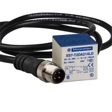 XS7T2DA214LD01 - Telemecanique - Inductive proximity sensors XS, inductive sensor XS7 26x26x26, plastic, Sn10mm, 12...48 VDC, M12