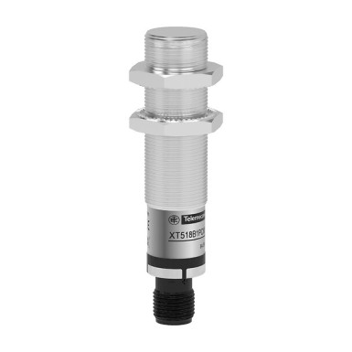 XT518B1PCM12 - Telemecanique - Capacitive proximity sensors XT, cylindrical M18, brass, 4-wire, Sn 5 mm, 24 V DC, 1 NC + 1 NO