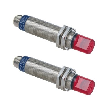 XU2N18NP341WD - Photoelectric sensors XU, XU2, thru beam, 90°, Sn 15 m, 12...24 VDC, M12 - Schneider Electric - Photoelectric sensors XU, XU2, thru beam, 90°, Sn 15 m, 12...24 VDC, M12 - Schneider Electric - 0