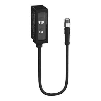 XUM8ABAYP015 - Telemecanique - Photoelectric sensors XUM8, BGS, Blue light, Sn 200mm, IO-Link, Pigtail M12 15cm