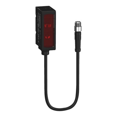 XUM9ALAYP015 - Telemecanique - Photoelectric sensors XUM9, Reflex, Laser, Sn 13000mm, IO-Link, Pigtail M12 15cm