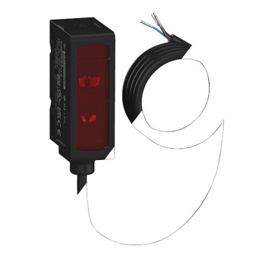 XUMTARAYL2 - Telemecanique - Photoelectric sensors XUMT, Transparent reflex, Plastic, Sn 2m, IO-Link, Cable 2m