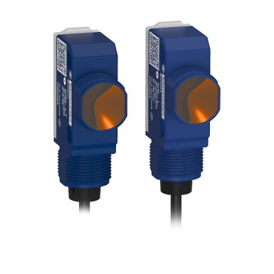 XUN2APXNL2 - Telemecanique - Photoelectric sensors XU, Photo electric sensor, Hybrid, Thru-beam, System, Smax 30m, PNP, Cable 2m