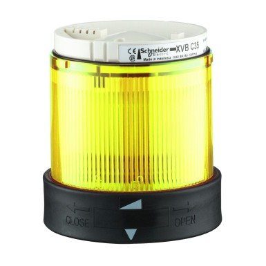 XVBC4B8 - Indicator bank, Harmony XVB, illuminated unit, plastic, yellow, 70mm, flashing, for bulb or LED, 24V AC, 24...48V DC - Schneider Electric - Indicator bank, Harmony XVB, illuminated unit, plastic, yellow, 70mm, flashing, for bulb or LED, 24V AC, 24...48V DC - Schneider Electric - 0