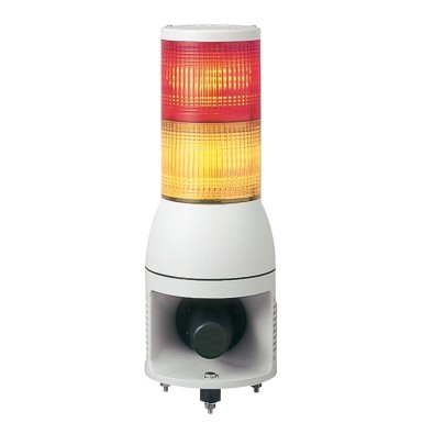 XVC1B2HK - Harmony XVC, Monolithic precabled tower light, plastic, red orange, Ш100, base mounting, steady or flashing, siren, IP54, 24 V DC - Schneider Electric - Harmony XVC, Monolithic precabled tower light, plastic, red orange, Ш100, base mounting, steady or flashing, siren, IP54, 24 V DC - Schneider Electric - 0