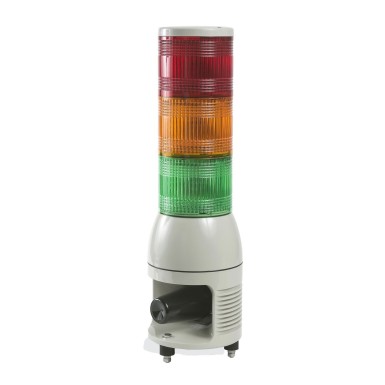 XVC1B3HK - Harmony XVC, Monolithic precabled tower light, plastic, red orange green, Ш100, steady or flashing, siren 0...102 dB, 24 V DC - Schneider Electric - Harmony XVC, Monolithic precabled tower light, plastic, red orange green, Ш100, steady or flashing, siren 0...102 dB, 24 V DC - Schneider Electric - 0