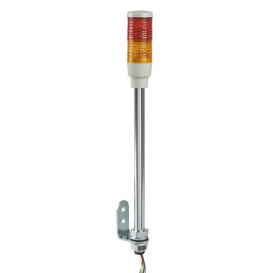 XVC4B2 - Monolithic precabled tower light, Harmony XVC, plastic, red orange, 40mm, tube mounting, steady, IP23, 24V AC DC - Schneider Electric - Monolithic precabled tower light, Harmony XVC, plastic, red orange, 40mm, tube mounting, steady, IP23, 24V AC DC - Schneider Electric - 0