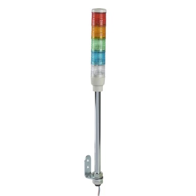 XVC4B5 - Harmony XVC, Monolithic precabled tower light, plastic, red orange green blue clear, Ш40, tube mounting, steady, IP23, 24 V AC/DC - Schneider Electric - Harmony XVC, Monolithic precabled tower light, plastic, red orange green blue clear, Ш40, tube mounting, steady, IP23, 24 V AC/DC - Schneider Electric - 0