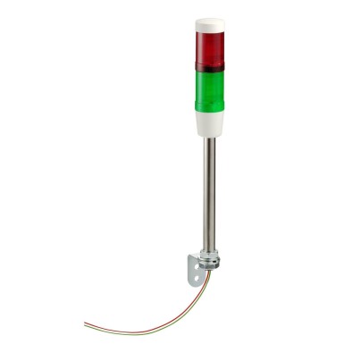 XVMB2RGSB - Harmony XVM, Modular tower lights, aluminium, support tube with bracket, red/green, Ш45, steady, super bright LED, 24 V AC/DC - Schneider Electric - Harmony XVM, Modular tower lights, aluminium, support tube with bracket, red/green, Ш45, steady, super bright LED, 24 V AC/DC - Schneider Electric - 0