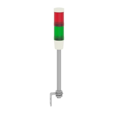 XVMB2RGSB - Harmony XVM, Modular tower lights, aluminium, support tube with bracket, red/green, Ш45, steady, super bright LED, 24 V AC/DC - Schneider Electric - Harmony XVM, Modular tower lights, aluminium, support tube with bracket, red/green, Ш45, steady, super bright LED, 24 V AC/DC - Schneider Electric - 2