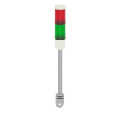 XVMB2RGSB - Harmony XVM, Modular tower lights, aluminium, support tube with bracket, red/green, Ш45, steady, super bright LED, 24 V AC/DC - Schneider Electric - Harmony XVM, Modular tower lights, aluminium, support tube with bracket, red/green, Ш45, steady, super bright LED, 24 V AC/DC - Schneider Electric - 3