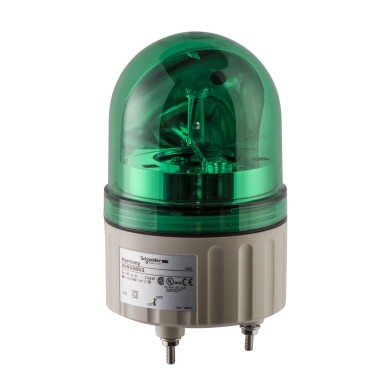 XVR08B03 - Prewired rotating mirror beacon, Harmony XVR, 84 mm, green, without buzzer, 24 V AC DC - Schneider Electric - Prewired rotating mirror beacon, Harmony XVR, 84 mm, green, without buzzer, 24 V AC DC - Schneider Electric - 0