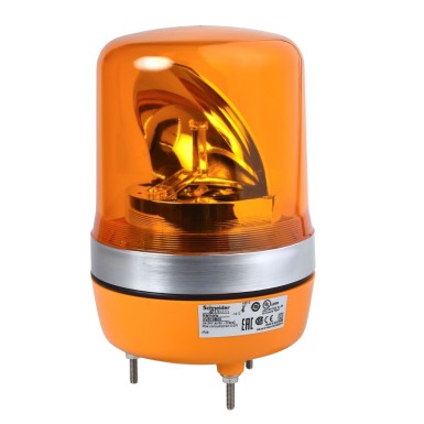 XVR10B05 - Prewired rotating mirror beacon, Harmony XVR, 106 mm, orange, without buzzer, 24 V AC DC - Schneider Electric - Prewired rotating mirror beacon, Harmony XVR, 106 mm, orange, without buzzer, 24 V AC DC - Schneider Electric - 0