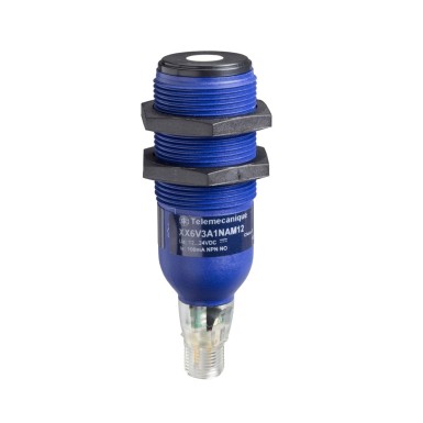 XX6V3A1NAM12 - Ultrasonic sensors XX, ultrasonic sensor cylindrical M30, Sn 1 m, NO, M12 connector - Schneider Electric - Ultrasonic sensors XX, ultrasonic sensor cylindrical M30, Sn 1 m, NO, M12 connector - Schneider Electric - 0