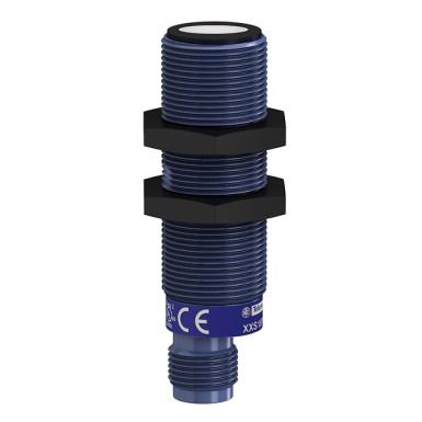 XXS18P1VM12 - Ultrasonic sensors XX, ultrasonic sensor cylindrical M18 - Telemecanique - Ultrasonic sensors XX, ultrasonic sensor cylindrical M18, Sn=1 m, analog 0 10 V, SYNC, connector M12 - Telemecanique - 0