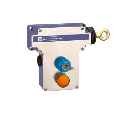 XY2CE1C496TK - Latching emergency stop rope pull switch, Telemecanique rope pull switches XY2C, cable XY2CE, 300 V AC, 10 A - Schneider Electric - Latching emergency stop rope pull switch, Telemecanique rope pull switches XY2C, cable XY2CE, 300 V AC, 10 A - Schneider Electric - 0