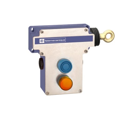 XY2CE1E296TK - Telemecanique - Latching emergency stop rope pull switch, Telemecanique rope pull switches XY2C, cable XY2CE, 300 V AC, 10 A