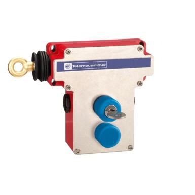 XY2CE2A396 - Latching emergency stop rope pull switch, Telemecanique rope pull switches XY2C, trip wire cable 300 VAC 10 A XY2CE - Schneider Electric - Latching emergency stop rope pull switch, Telemecanique rope pull switches XY2C, trip wire cable 300 VAC 10 A XY2CE - Schneider Electric - 0