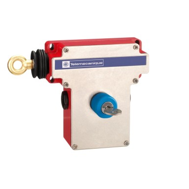 XY2CE2A450 - Latching emergency stop rope pull switch, Telemecanique rope pull switches XY2C, e XY2CE, LH side -1NC+1 NO, key release pushbutton - Schneider Electric - Latching emergency stop rope pull switch, Telemecanique rope pull switches XY2C, e XY2CE, LH side -1NC+1 NO, key release pushbutton - Schneider Electric - 0