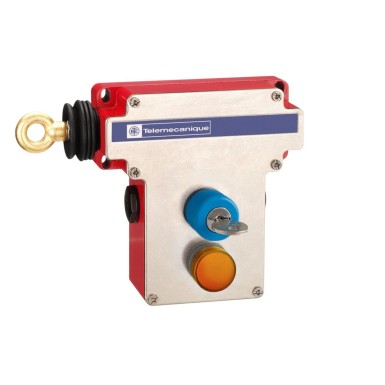 XY2CE2A496 - Latching emergency stop rope pull switch, Telemecanique rope pull switches XY2C, simple reset by flush push button - Schneider Electric - Latching emergency stop rope pull switch, Telemecanique rope pull switches XY2C, simple reset by flush push button - Schneider Electric - 0