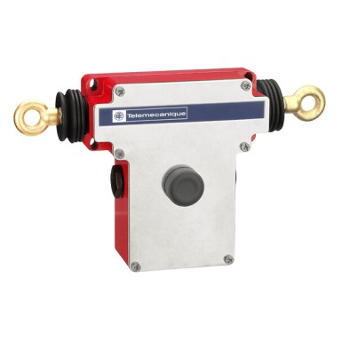 XY2CEDB190 - Telemecanique - Dual emergency stop rope pull switch, Telemecanique Emergency stop rope pull switches XY2C, e 2x(1NC+1NO), Pg13.5, flush pb, low force