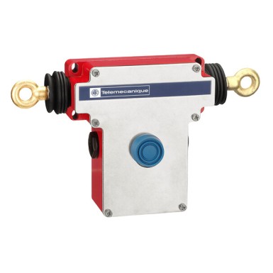 XY2CEDB290 - Telemecanique - Dual emergency stop rope pull switch, Telemecanique Emergency stop rope pull switches XY2C, e 2x(1NC+1NO), Pg13.5, boot. pb, low force