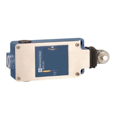 XY2CH34010TK - Telemecanique - Latching emergency stop rope pull switch, Telemecanique rope pull switches XY2C, CABLE 240 V AC, 10 A, red RAL 3000