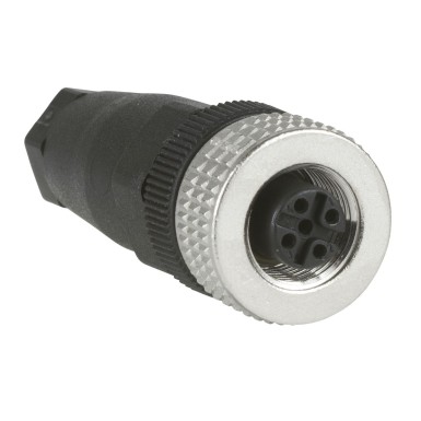 XZCC12FDM40B - Female, M12, 4 pin, straight connector, cable gland Pg 7 - Schneider Electric - Female, M12, 4 pin, straight connector, cable gland Pg 7 - Schneider Electric - 0