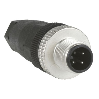 XZCC12MDM40B - Male, M12, 4 pin, straight connector, cable gland Pg 7 - Schneider Electric - Male, M12, 4 pin, straight connector, cable gland Pg 7 - Schneider Electric - 0