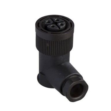 XZCC18FCP40B - Female, M18, 4 pin, elbowed connector, cable gland Pg 9 - Schneider Electric - Female, M18, 4 pin, elbowed connector, cable gland Pg 9 - Schneider Electric - 0