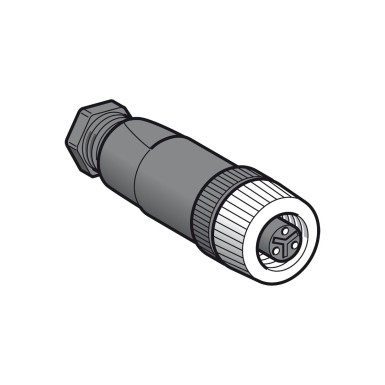 XZCC20FDM30B - Female, 1/2 20UNF, 3 pin, straight connector, cable gland Pg 7 - Schneider Electric - Female, 1/2 20UNF, 3 pin, straight connector, cable gland Pg 7 - Schneider Electric - 0