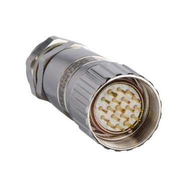 XZCC23MDM190S - Male, M23, 19 pin, straight connector, cable gland Pg 13.5 - Schneider Electric - Male, M23, 19 pin, straight connector, cable gland Pg 13.5 - Schneider Electric - 0