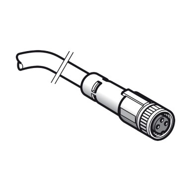 XZCP0566L20 - Pre wired connectors XZ, straight female, M8, 3 pins, cable PUR 20 m - Schneider Electric - Pre wired connectors XZ, straight female, M8, 3 pins, cable PUR 20 m - Schneider Electric - 0