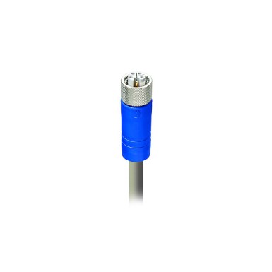 XZCPK75DL2 - Telemecanique - IO Link Master Single-Ended Pre-wired, L-Coded Power cable, Female, straight, 5-Pin(4+FE), PUR, 1.5 mm², 2 m