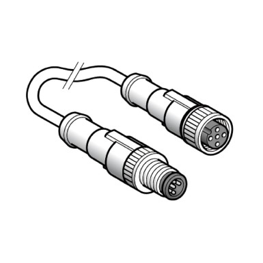 XZCR1511040A1 - Jumper cable XZ, male straight M12 3 pin, female straight M12 3 pin, PUR 1 m - Schneider Electric - Jumper cable XZ, male straight M12 3 pin, female straight M12 3 pin, PUR 1 m - Schneider Electric - 0