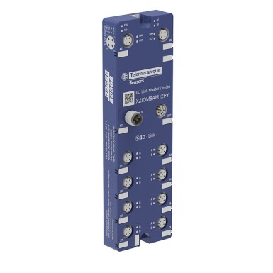 XZIOM8AM12PY - Telemecanique - IO Link Master, 8 ports, Class A, IP67, M12, Profinet, 24VDC