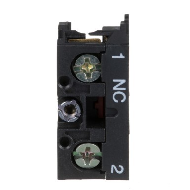 ZB2BE102 - Contact block, Harmony XAC, single contact, spring return, 1 speed, front mounting, screw clamp terminal, 1NC - Schneider Electric - Contact block, Harmony XAC, single contact, spring return, 1 speed, front mounting, screw clamp terminal, 1NC - Schneider Electric - 4