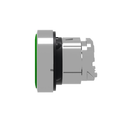 ZB4BA331 - Harmony XB4, Push button head, metal, flush, green, ?22, spring return, marked I - Schneider Electric - Harmony XB4, Push button head, metal, flush, green, ?22, spring return, marked I - Schneider Electric - 1