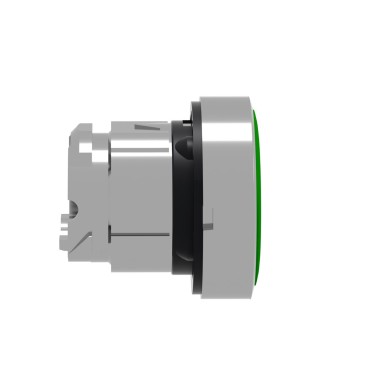 ZB4BA331 - Harmony XB4, Push button head, metal, flush, green, ?22, spring return, marked I - Schneider Electric - Harmony XB4, Push button head, metal, flush, green, ?22, spring return, marked I - Schneider Electric - 2