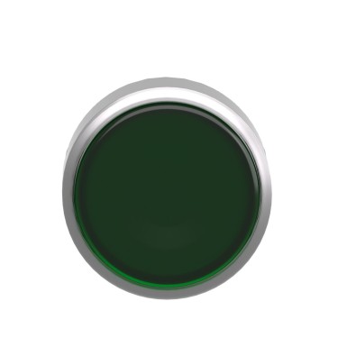 ZB4BA38 - Head for illuminated push button, Harmony XB4, metal, green flush, 22mm, universal LED, for insertion legend - Schneider Electric - Head for illuminated push button, Harmony XB4, metal, green flush, 22mm, universal LED, for insertion legend - Schneider Electric - 6