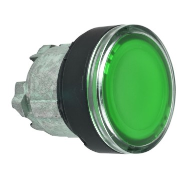 ZB4BA387 - Head for illuminated push button, Harmony XB4, green flush pushbutton ?22 mm spring return integral - Schneider Electric - Head for illuminated push button, Harmony XB4, green flush pushbutton ?22 mm spring return integral - Schneider Electric - 0