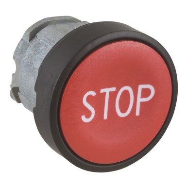 ZB4BA4347 - Head for non illuminated push button, Harmony XB4, red flush pushbutton ?22 mm spring return "STOP" - Schneider Electric - Head for non illuminated push button, Harmony XB4, red flush pushbutton ?22 mm spring return "STOP" - Schneider Electric - 0