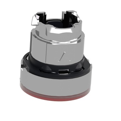 ZB4BA48 - Head for illuminated push button, Harmony XB4, metal, red flush, 22mm, universal LED, spring return, for insertion legend - Schneider Electric - Head for illuminated push button, Harmony XB4, metal, red flush, 22mm, universal LED, spring return, for insertion legend - Schneider Electric - 4