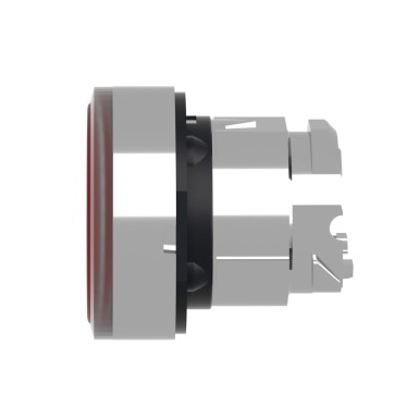 ZB4BA48 - Head for illuminated push button, Harmony XB4, metal, red flush, 22mm, universal LED, spring return, for insertion legend - Schneider Electric - Head for illuminated push button, Harmony XB4, metal, red flush, 22mm, universal LED, spring return, for insertion legend - Schneider Electric - 6