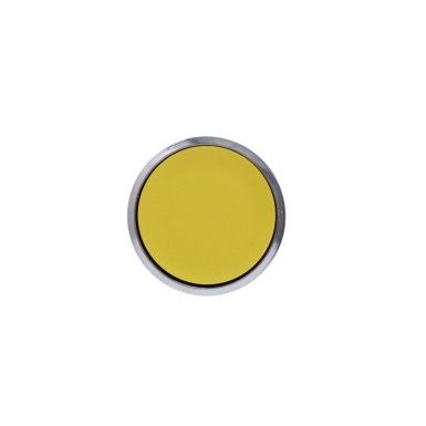 ZB4BA5 - Push button head, Harmony XB4, metal, flush, yellow, 22mm, spring return, unmarked - Schneider Electric - Push button head, Harmony XB4, metal, flush, yellow, 22mm, spring return, unmarked - Schneider Electric - 4